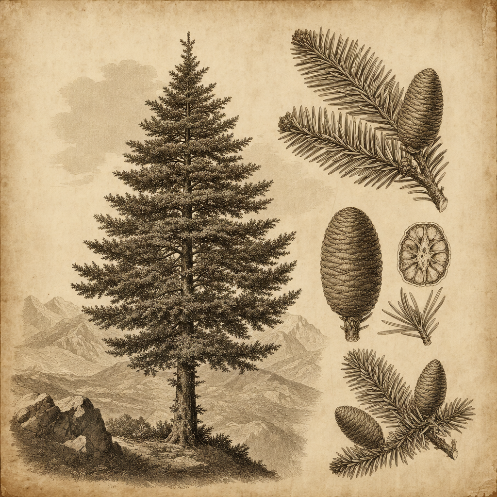 Lámina científica · Abies pinsapo, s. XIX