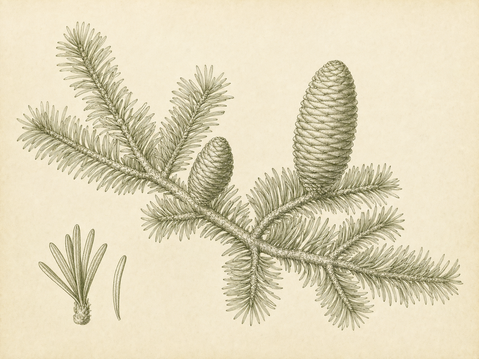 Ilustración botánica · pinsapo